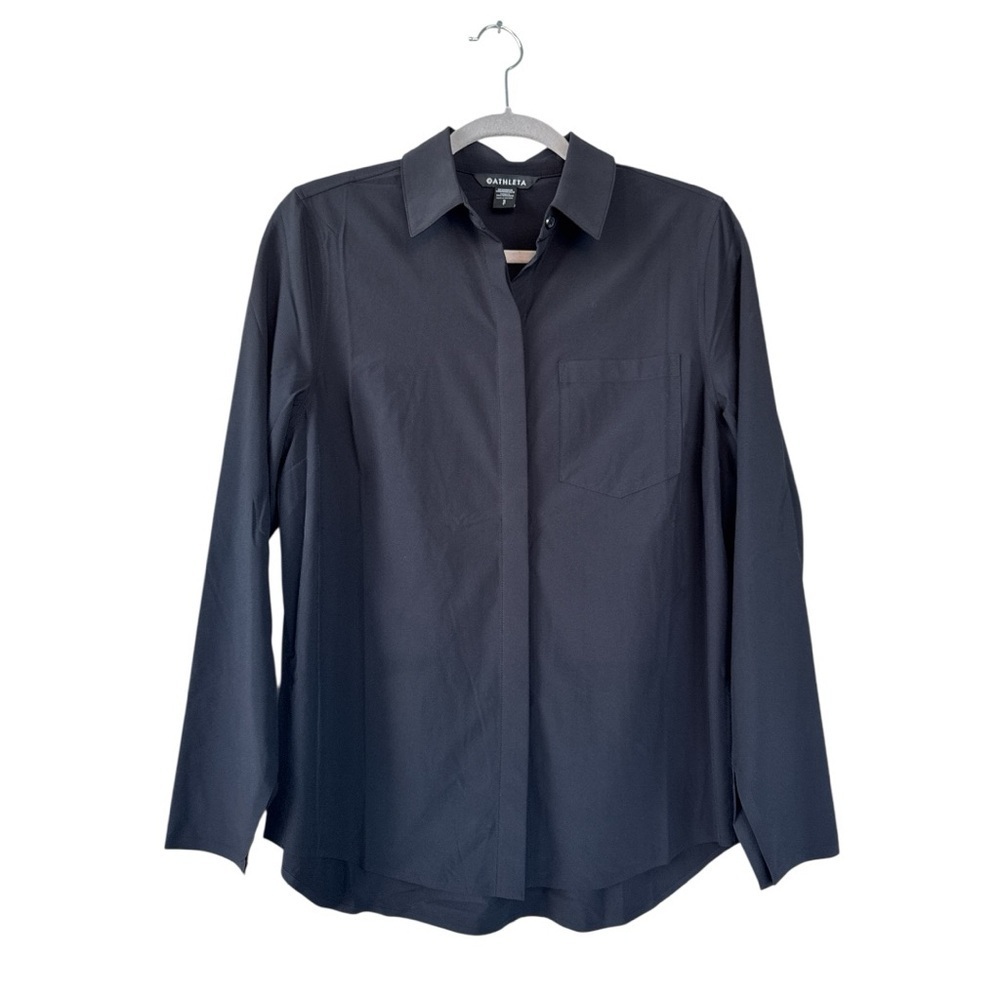 Athleta Urbanite Black Performance Button
Down Size Small